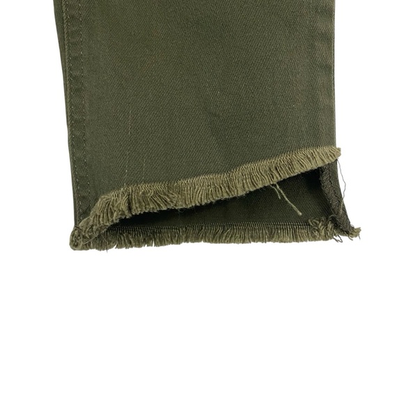 Express Womens Jeans Sz 12 Legging High Rise Stretch Supersoft Green Distressed - Picture 5 of 14